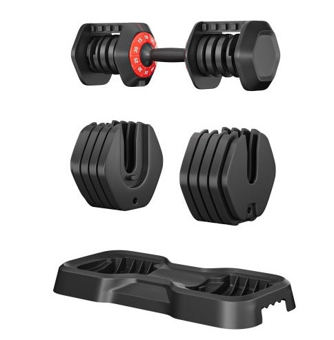55LB 5-in-1 Adjustable Dumbbell Set - Ideal for Full-Body Home Gym Workouts